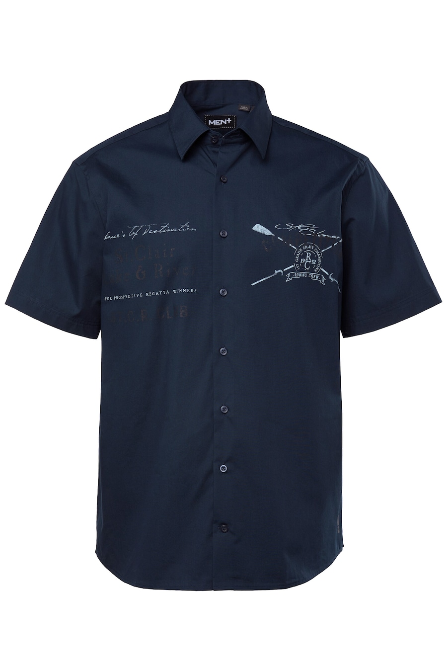 

Рубашка на пуговицах классического кроя Men Plus, темно-синий