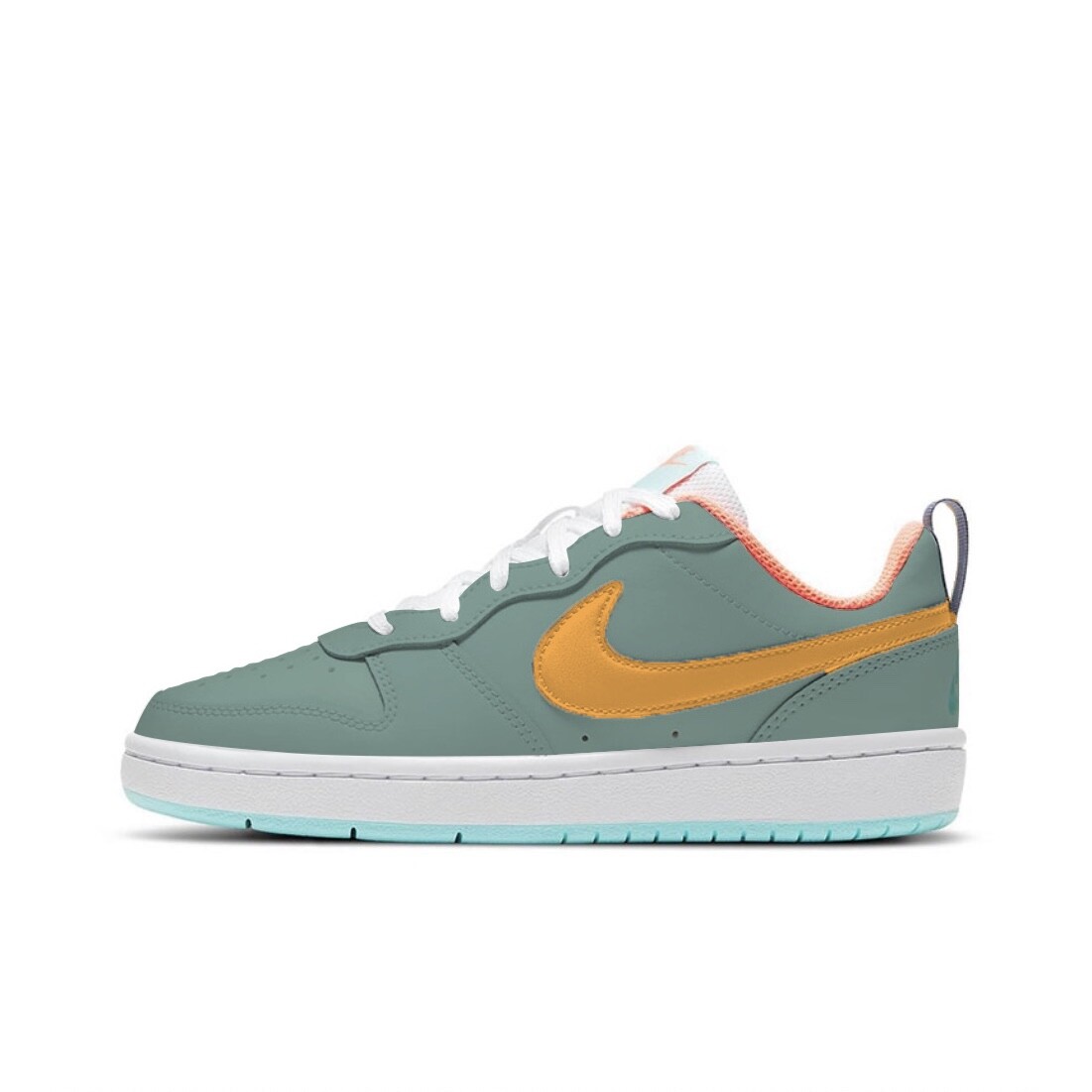 

Кроссовки Nike Court Borough 2 Skateboarding Shoes Women's Low-top White/yellow/green, желтый