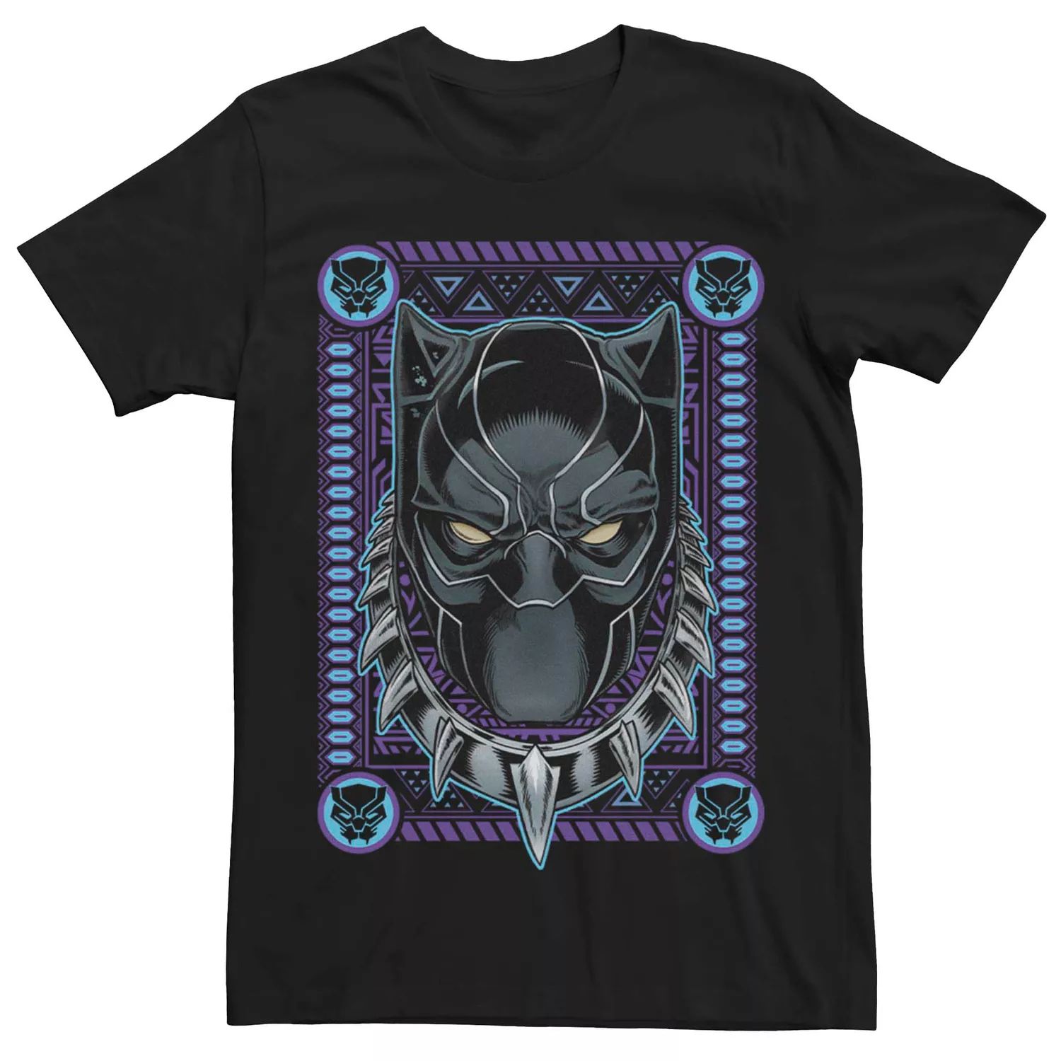 

Мужская футболка с плакатом и карточкой Marvel Black Panther Licensed Character