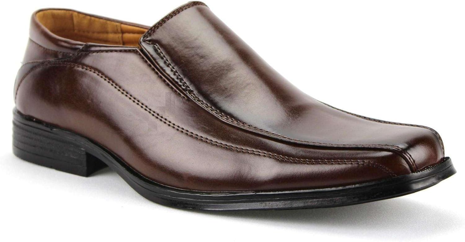 

Мужские классические мокасины с квадратным носком 31192 без шнуровки Jazame, Brown-2