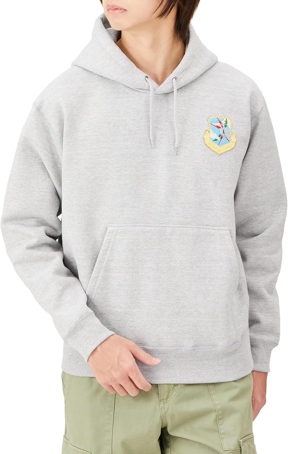 

Толстовка с капюшоном в стиле F, нашивка с гербом армии США, на флисовой подкладке, без капюшона, светло-серый меланж, размер M F-Style