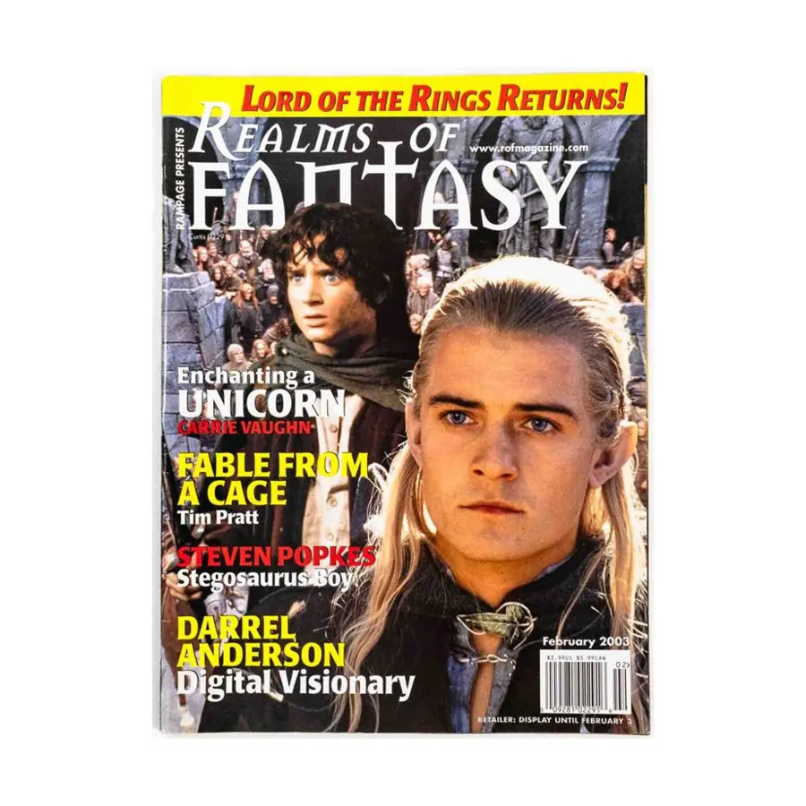 

Журнал 2003 February "Enchanting A Unicorn, Fable From A Cage, Steven Popkes", Realms of Fantasy Magazine