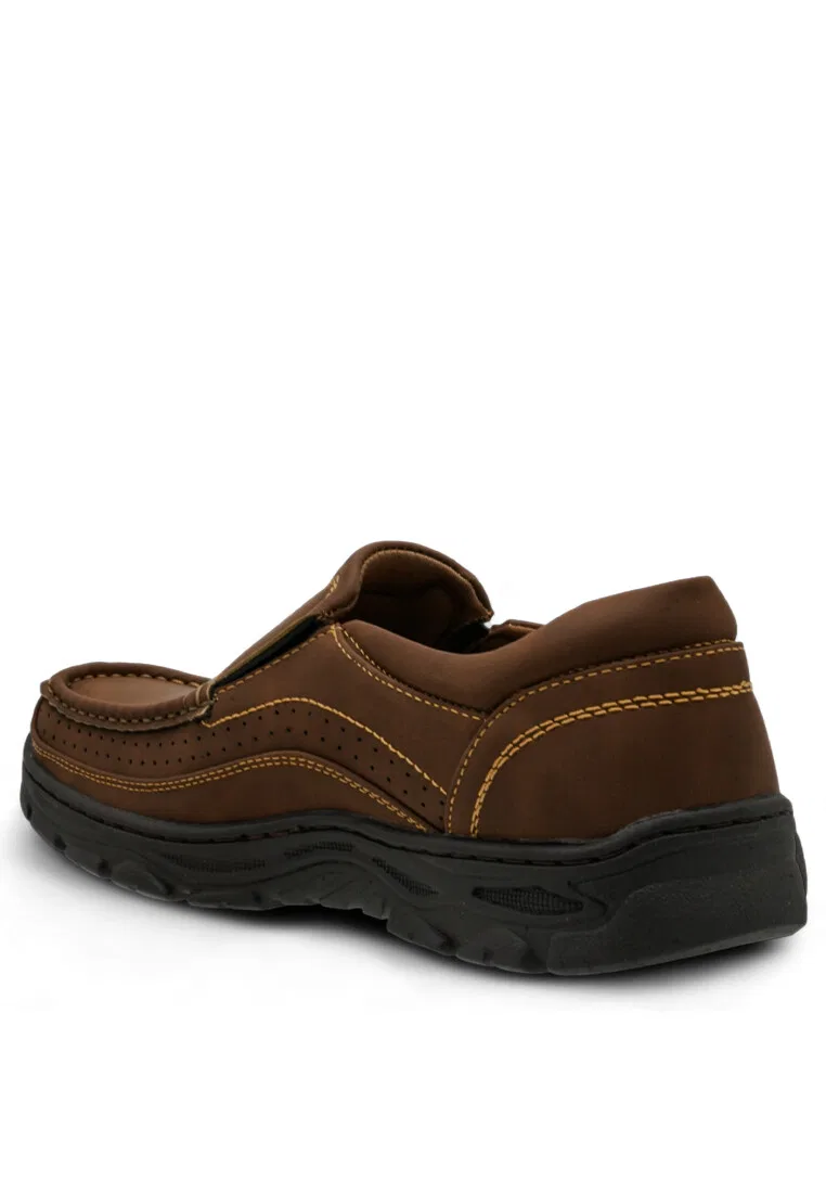 Мужские лоферы slip-on, кожаные, модель 240331344 Louis Cuppers, коричневый — фото 3