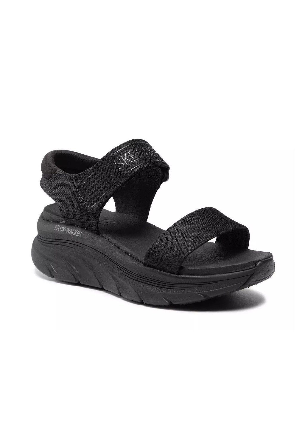 Босоножки на танкетке Sandali con plateau Skechers, черный