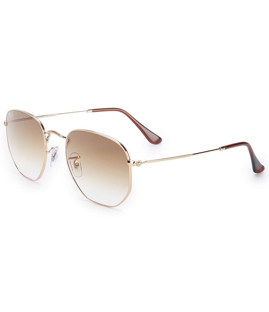 

Солнцезащитные очки Ray-Ban унисекс с шестиугольными плоскими линзами, золотой