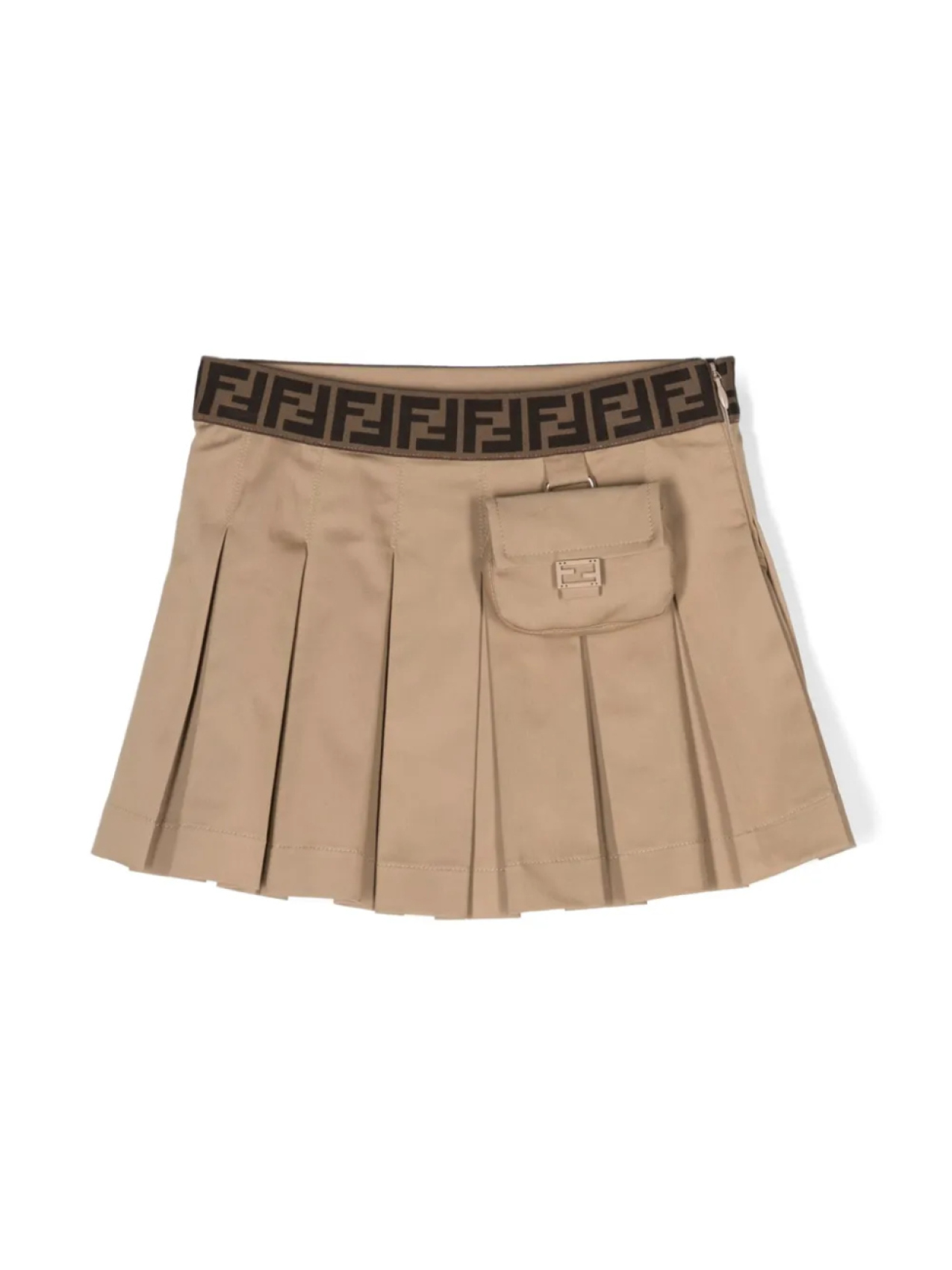 

Юбка с логотипом FF Fendi Kids, нейтральный