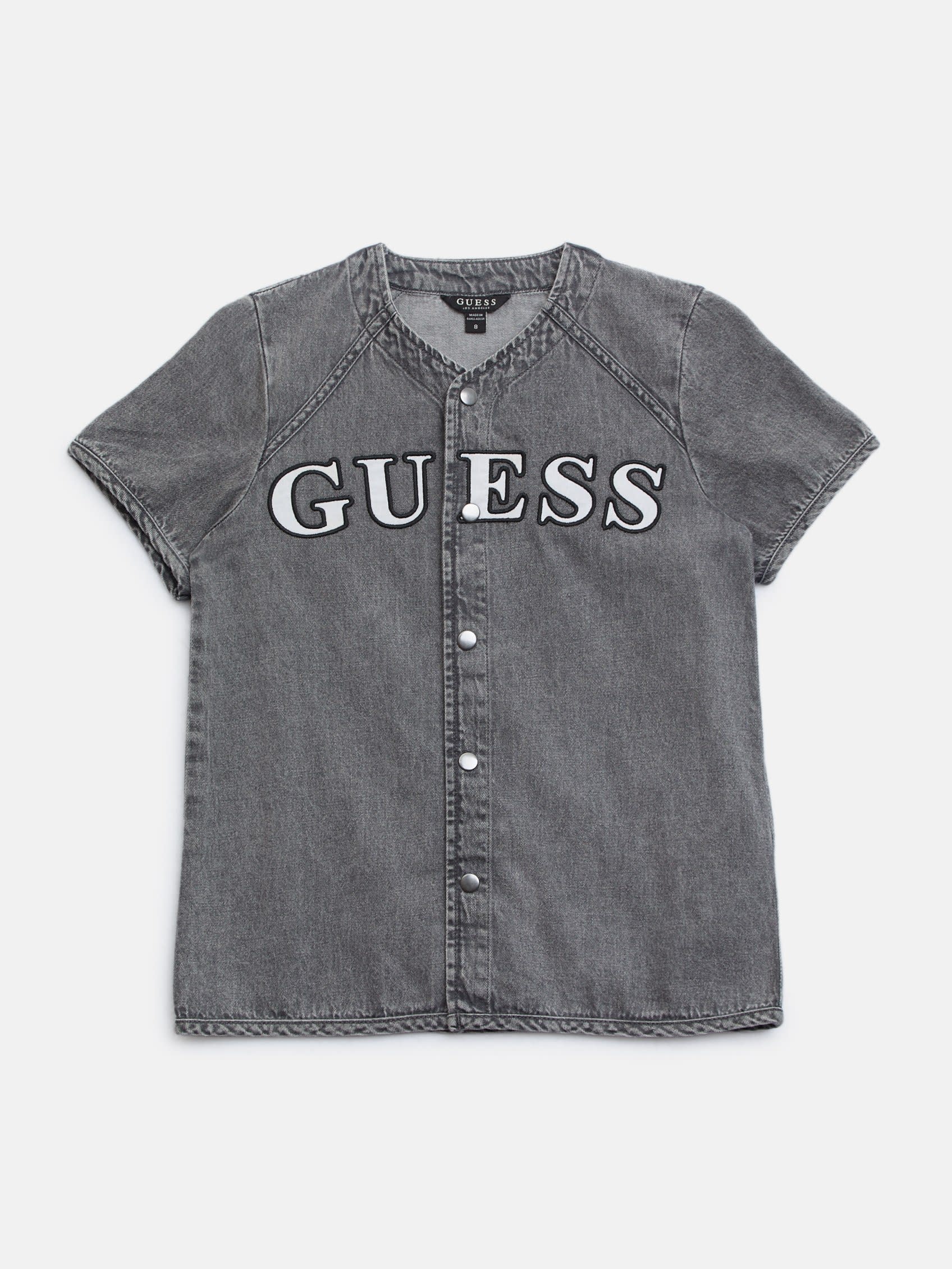 

Бейсбольная серая футболка Guess Factory, серый