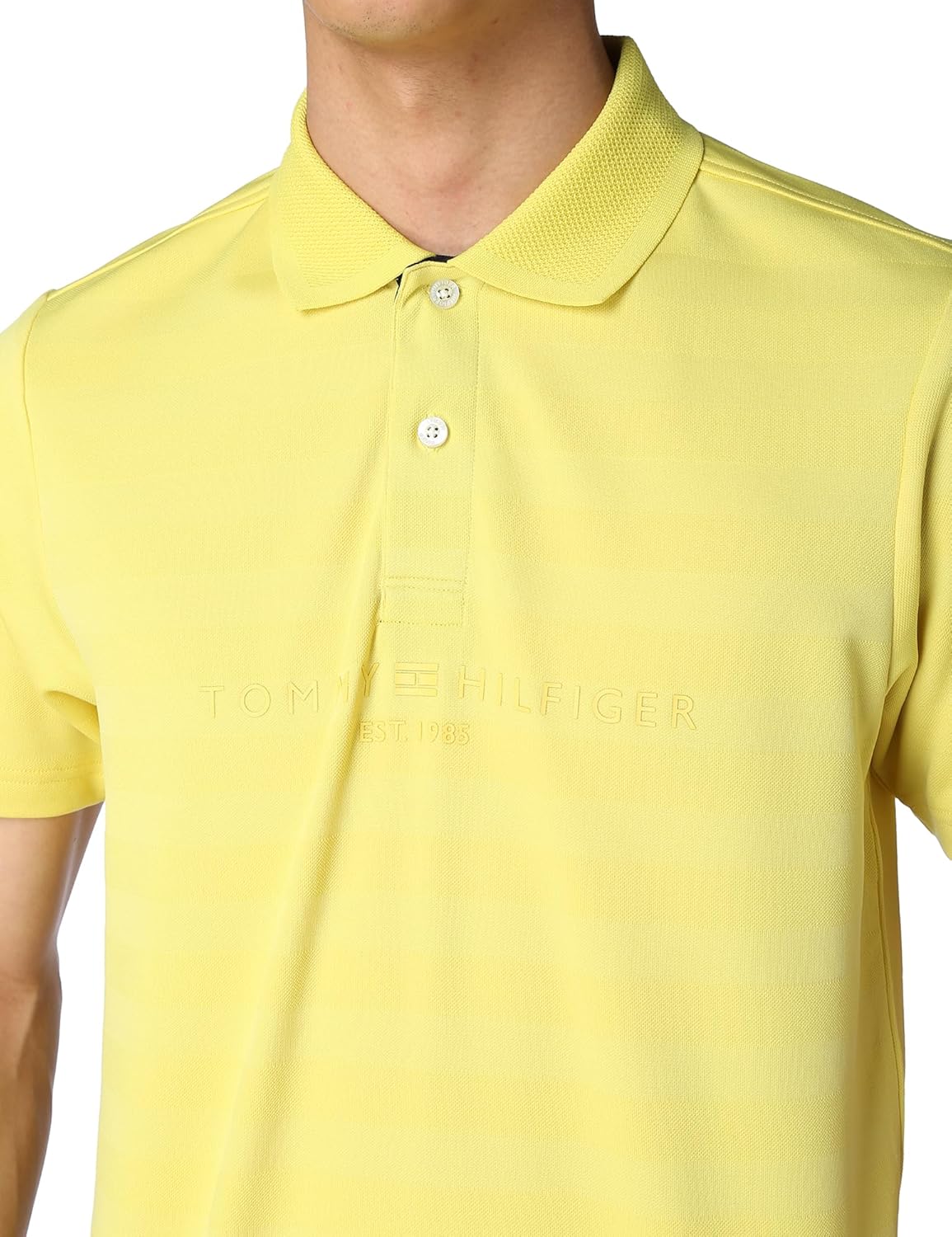 Мужская классическая поло-рубашка Tommy Hilfiger Golf с коротким рукавом и логотипом Shadow Logo, желтый — фото 3