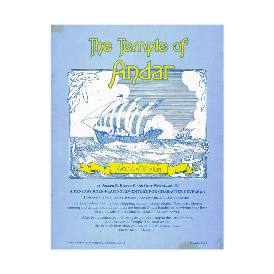 

Модуль Temple of Andar, Universal Fantasy Adventures