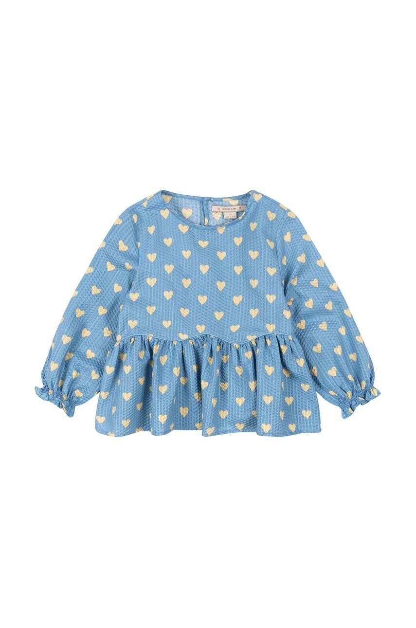 

Хлопковая блузка Konges Sløjd для мальчиков и девочек VIDA BLOUSE GOTS, синий