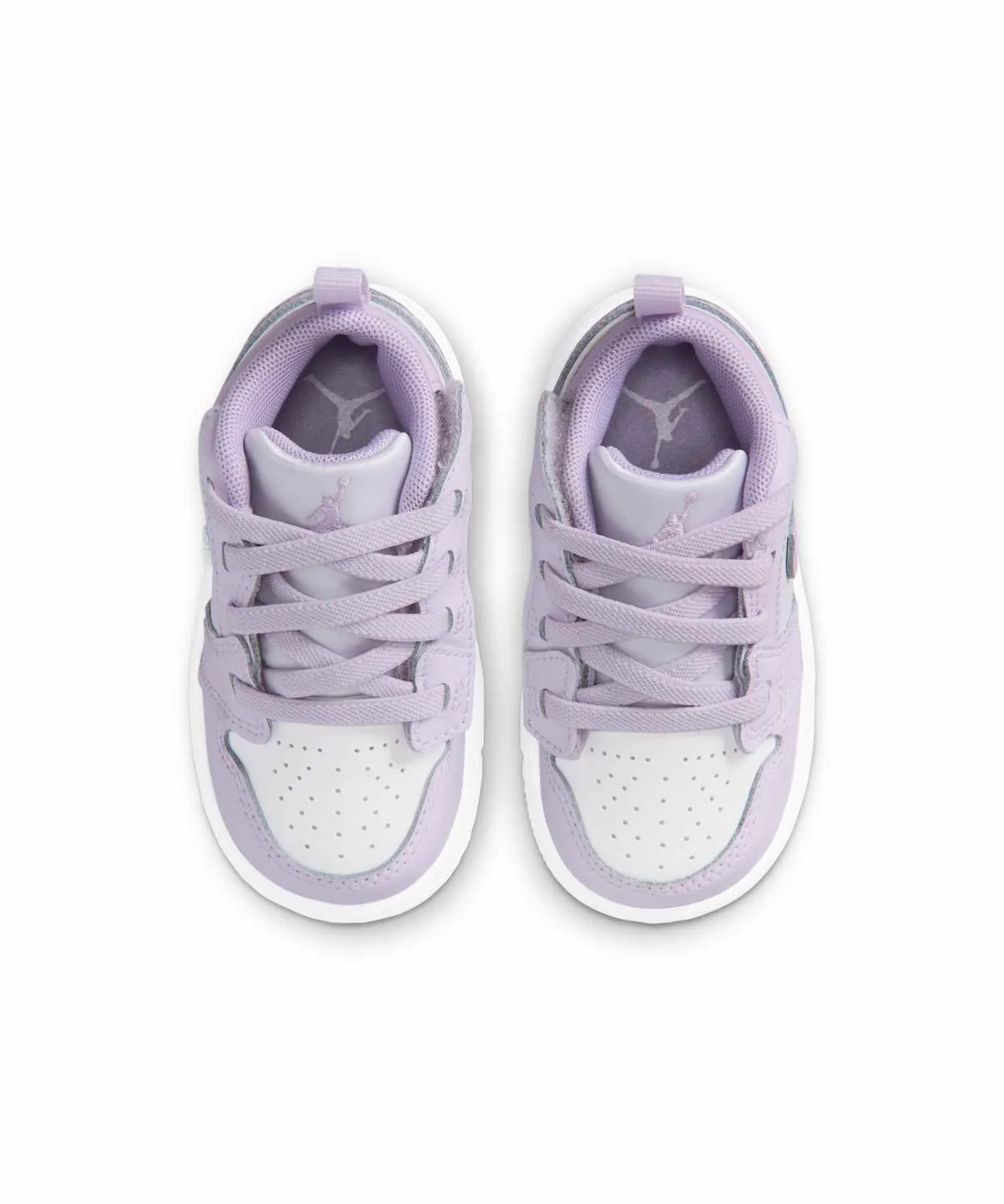 Детские кроссовки с липучками Jordan 1 Low Alt DR9747-500 Barely Grape фиолетовые — фото 4