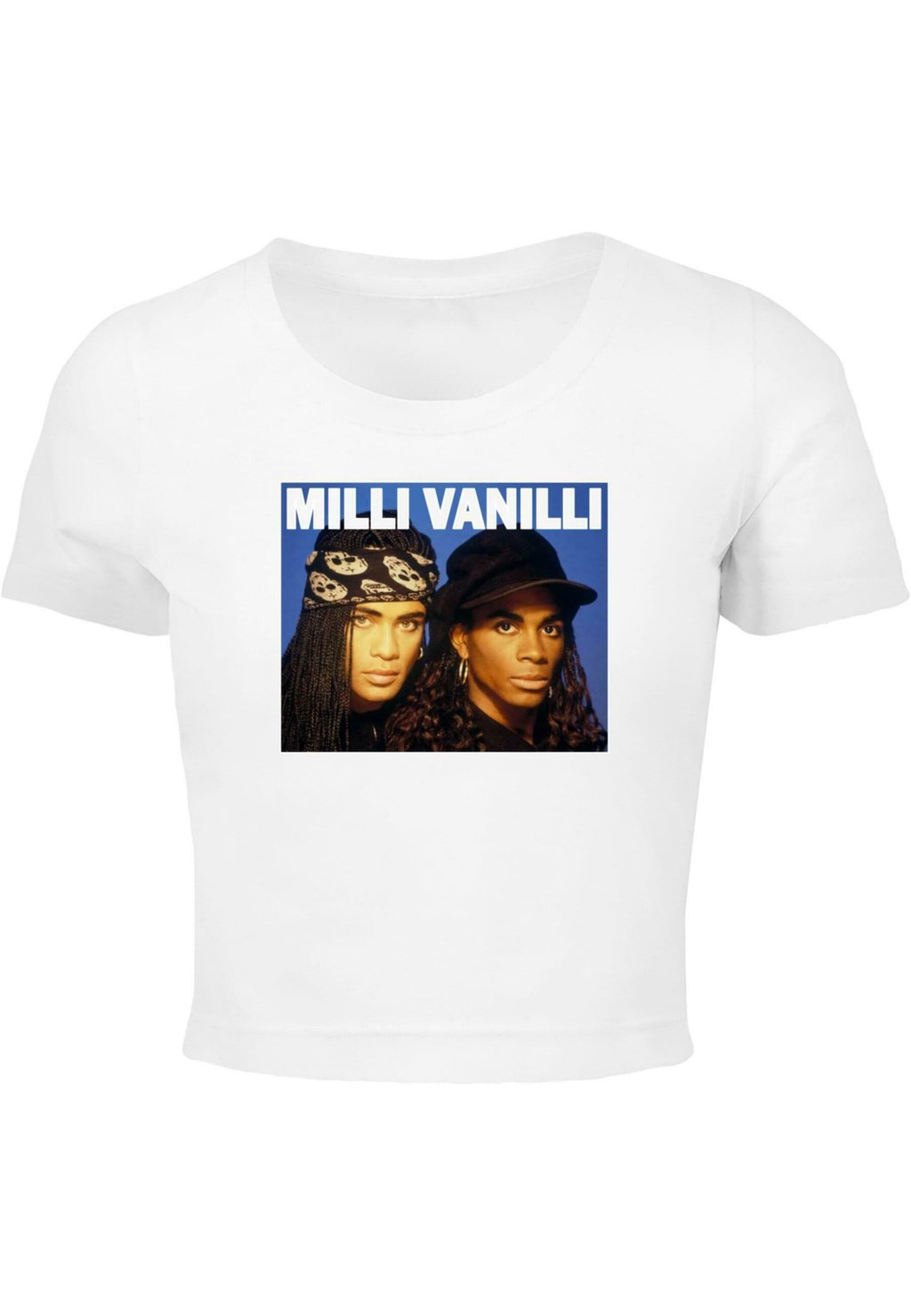 

Футболка с принтом MILLI VANILLI-BAND PICTURE 2 CROPPED Merchcode, белый