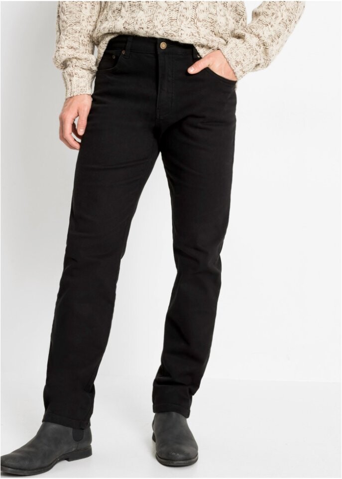 Прямые эластичные джинсы классического кроя John Baner Jeanswear, черный — фото 3