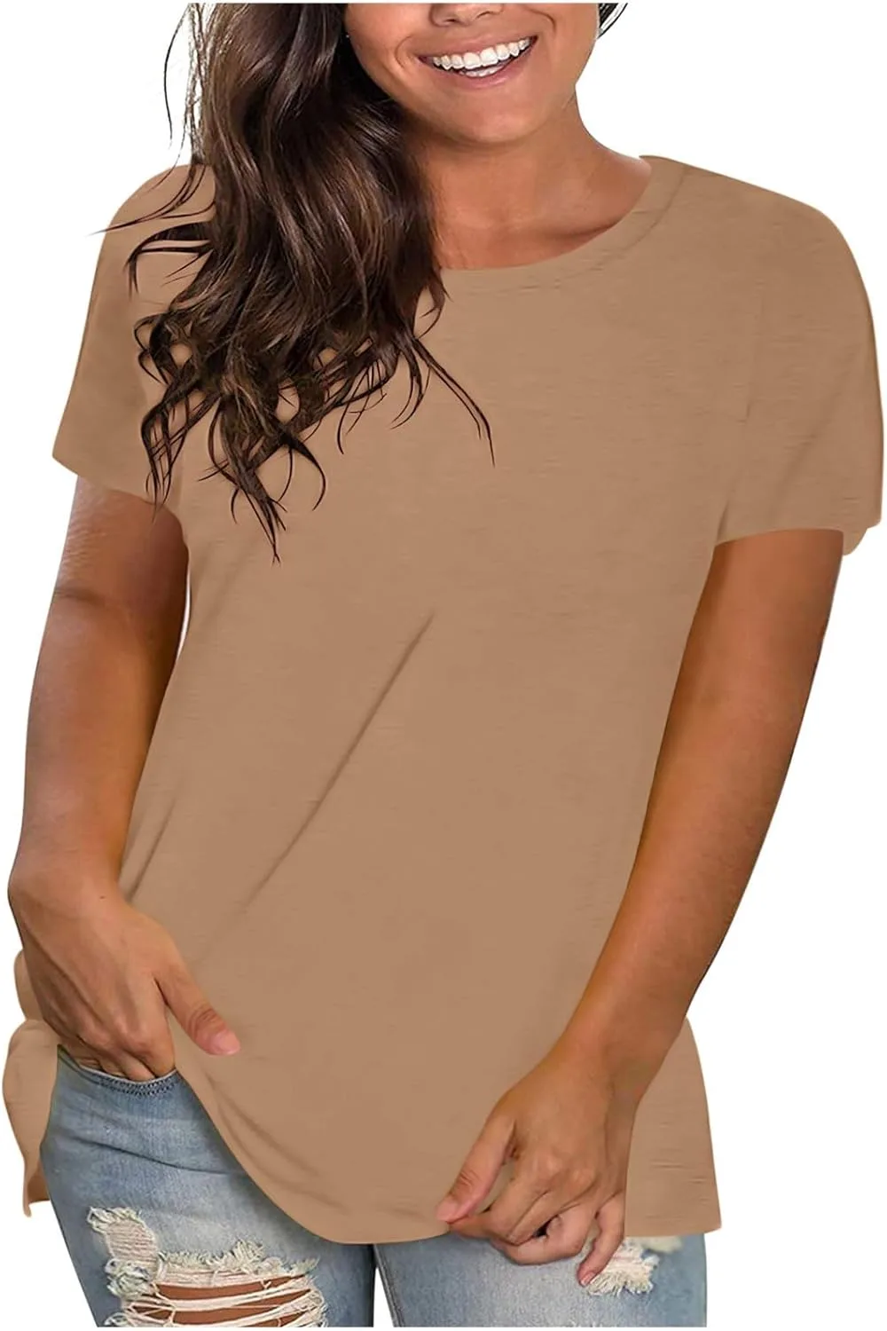 

Женская футболка Oversized летняя Plus Size Batwing с короткими рукавами