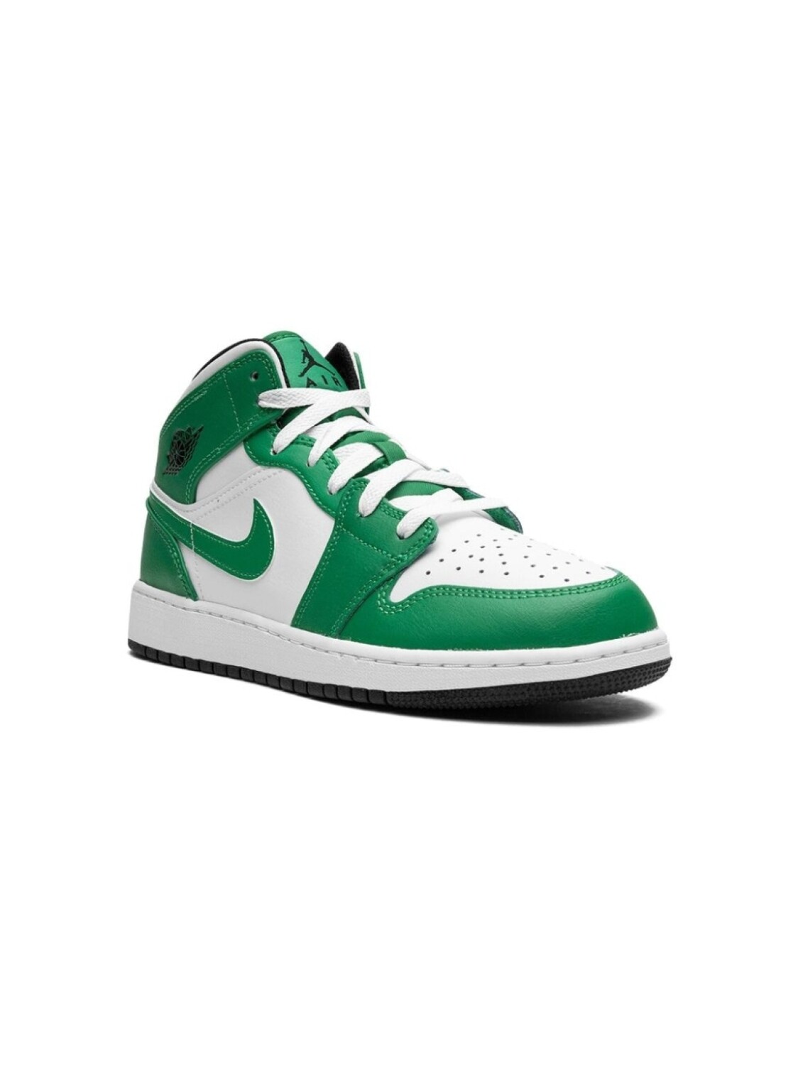 

Кроссовки Air Jordan 1 Mid Lucky Green Jordan Kids, белый