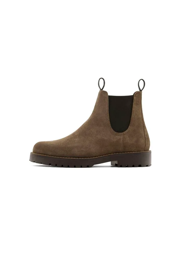 Классические ботильоны челси с разрезом Massimo Dutti, Beige