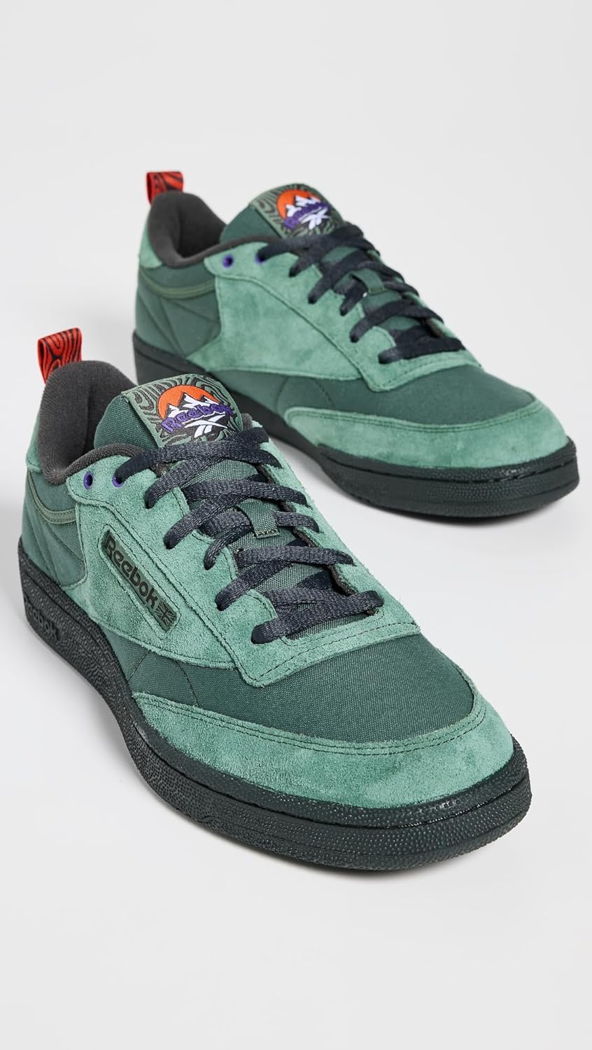Кроссовки Reebok Unisex-Adult Club C 85, зеленый/оранжевый/серый — фото 4