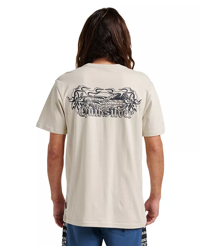 

Мужская футболка с коротким рукавом Backyard Quiksilver, серебряный