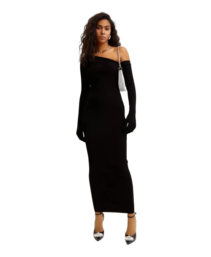 

Платье макси It асимметричное с одним рукавом Jean Paul Gaultier, черный