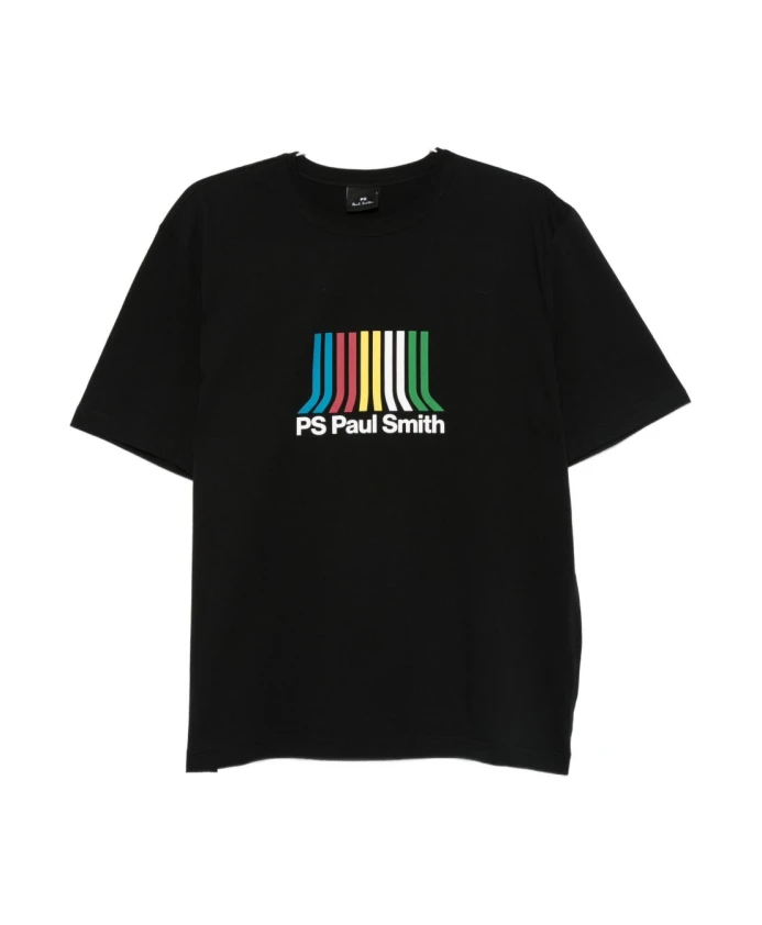 

Хлопковые футболки и поло в полоску с графическим рисунком Paul Smith, черный