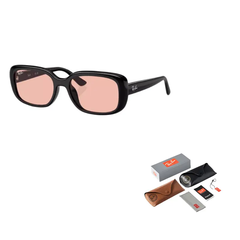 

RayBan Прямоугольные солнцезащитные очки унисекс черные, Pink