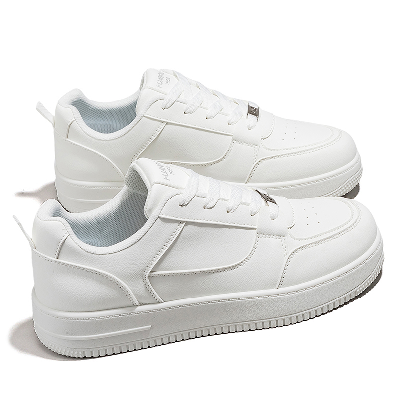 Мужские повседневные низкие кроссовки Slip Resistant, Abrasion Resistant, Breathable HUANQIU, белый — фото 3