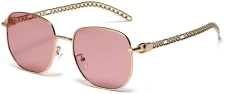 

Солнцезащитные очки в винтажном ретро-стиле 2027 года для женщин, квадратной формы, с защитой от УФ-излучения, в стиле мужских солнцезащитных очков MTZJH, Red