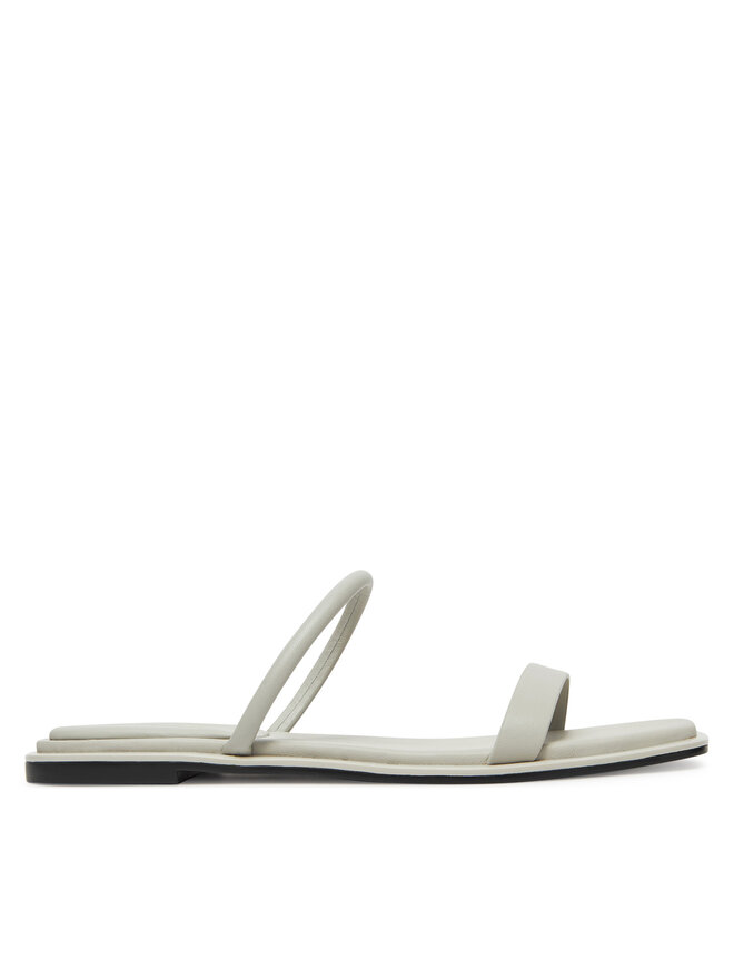 Мюли Flat Sandal Squared 2-Bar Lth HW0HW02532 Calvin Klein, бежевый