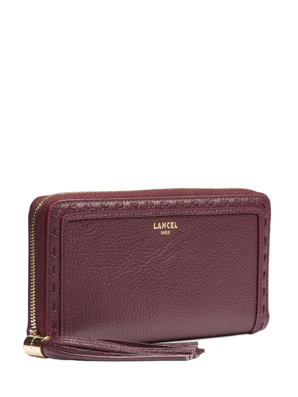

Кошелек с круговой молнией и кисточкой Lancel, красный