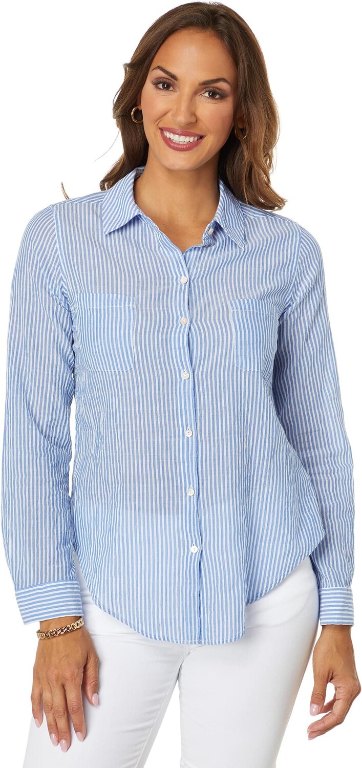 

Рубашка Lilly Pulitzer Sea View Button-Down, цвет Coastal Blue Stripe