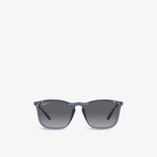 

RB4187 Chris солнцезащитные очки в прорезиненной квадратной оправе Ray-Ban, синий