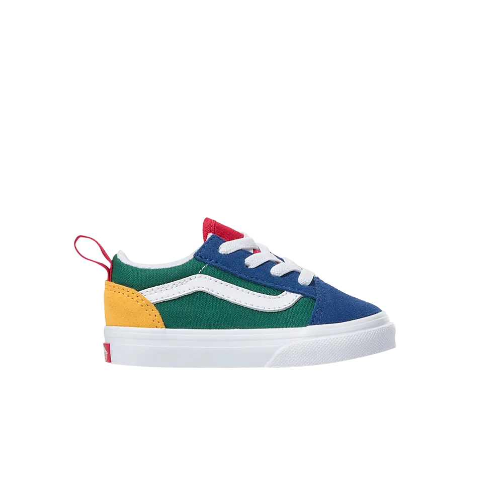 Ботинки Old Skool Elastic Lace Toddler Vans, мультиколор
