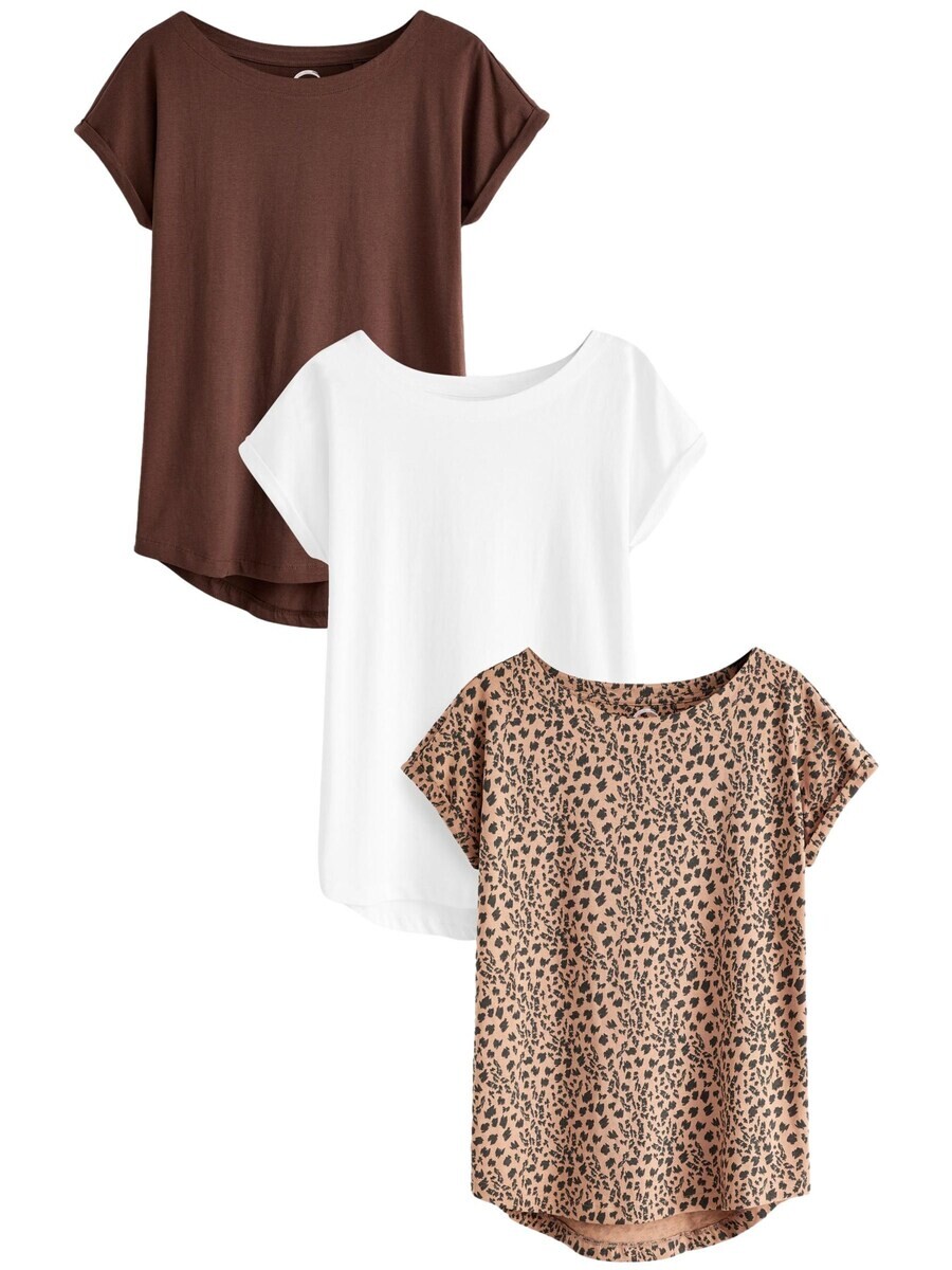 

Футболка Next Shirt, цвет camel/brown/white