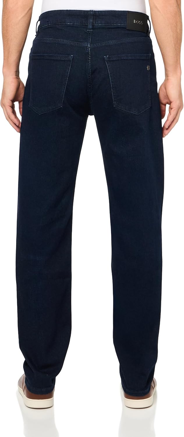 BOSS Женские джинсы H-re.Maine с зауженным низом и эластичным хлопком, Deep Navy Blue — фото 2