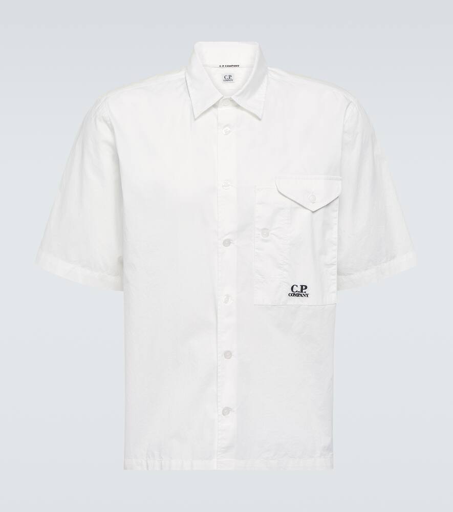 

Хлопковая поплиновая рубашка с логотипом C.P. Company, Gauze White