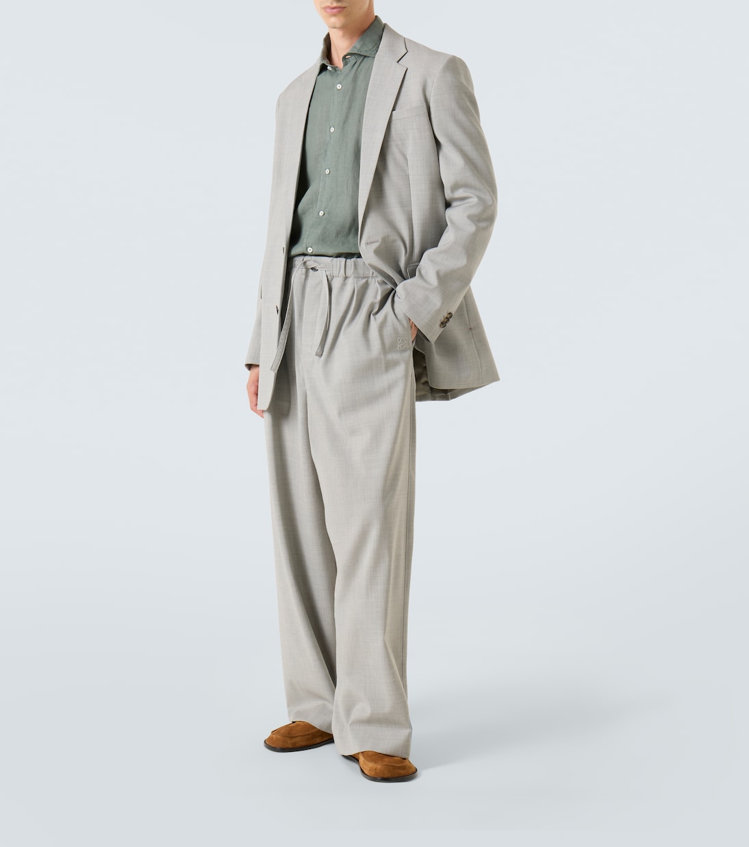 Мягкие замшевые лоферы Loewe, коричневый — фото 2