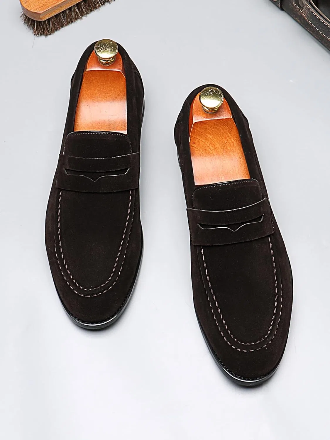 Лоферы кожаные Santimon Penny Loafers, коричневый — фото 4