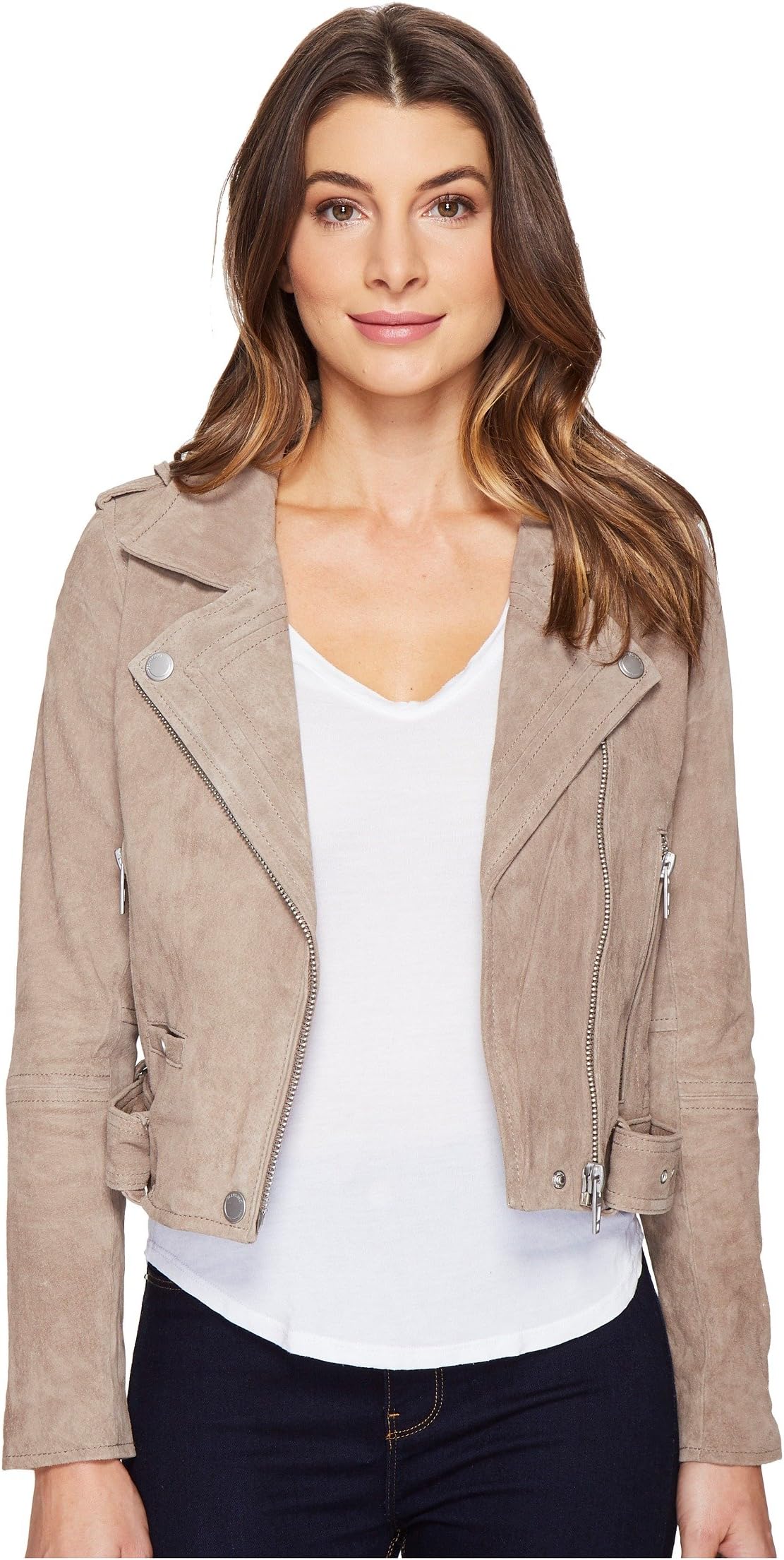 

Куртка Suede Moto Jacket Blank NYC, цвет Sand Stoner