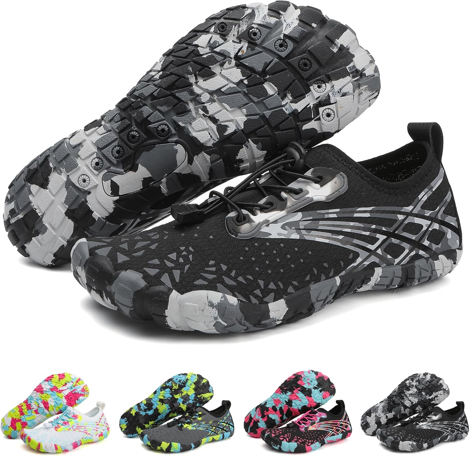 

Водные туфли для мужчин для походов, взрослые, быстросохнущие, акваноски, босоножки для женщин, для ходьбы, плавания, спорта, пляжа, каякинга, серфинга Guniyifs, черный