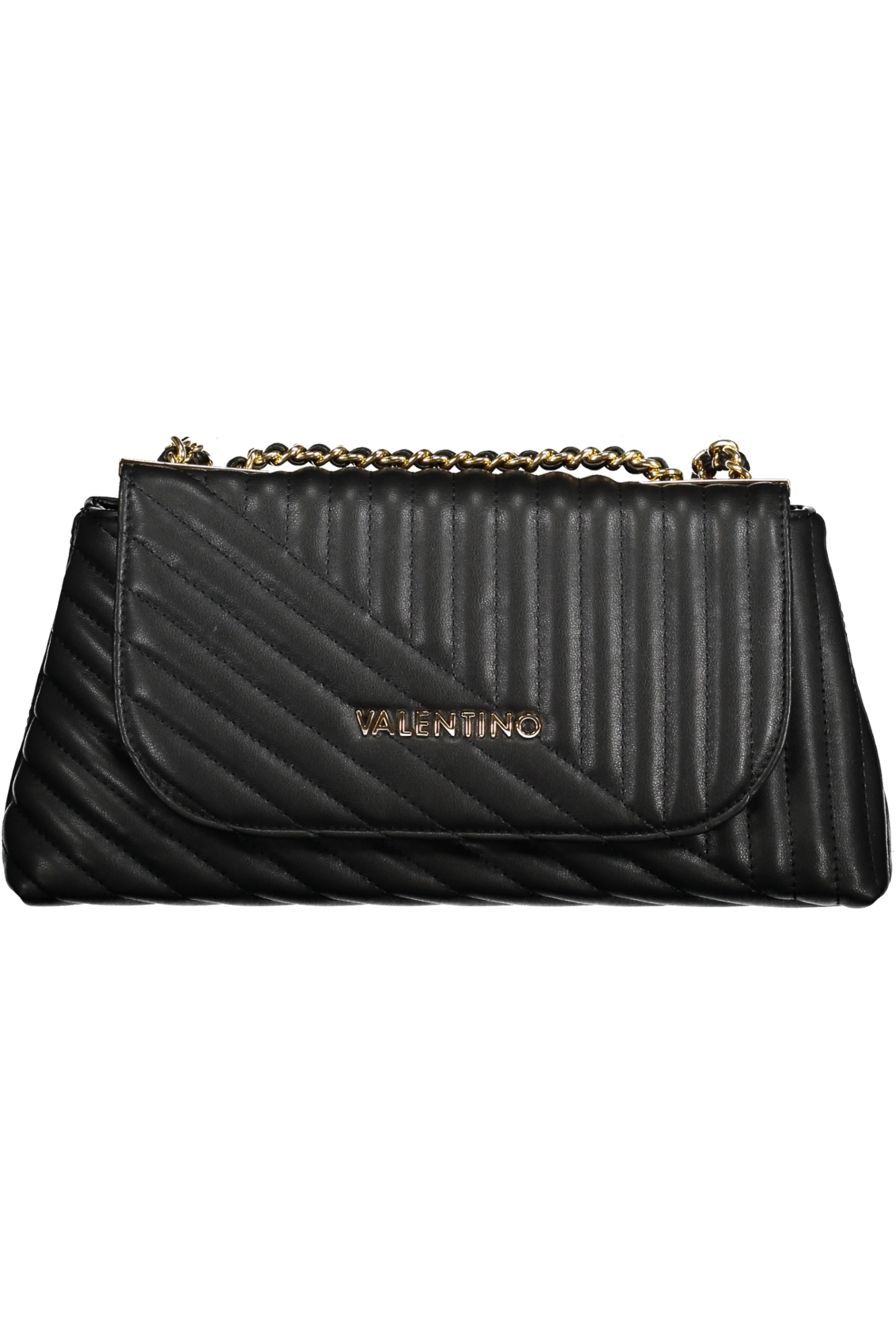 

Женская сумка Valentino Bags стеганая с золотым логотипом, черный