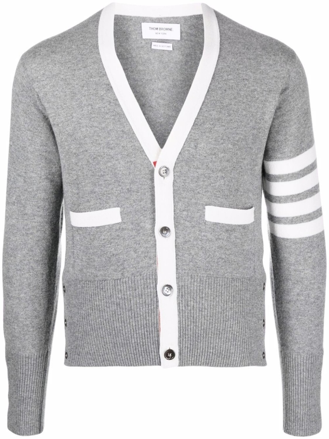 

Thom Browne кардиган с полосками 4-Bar, серый