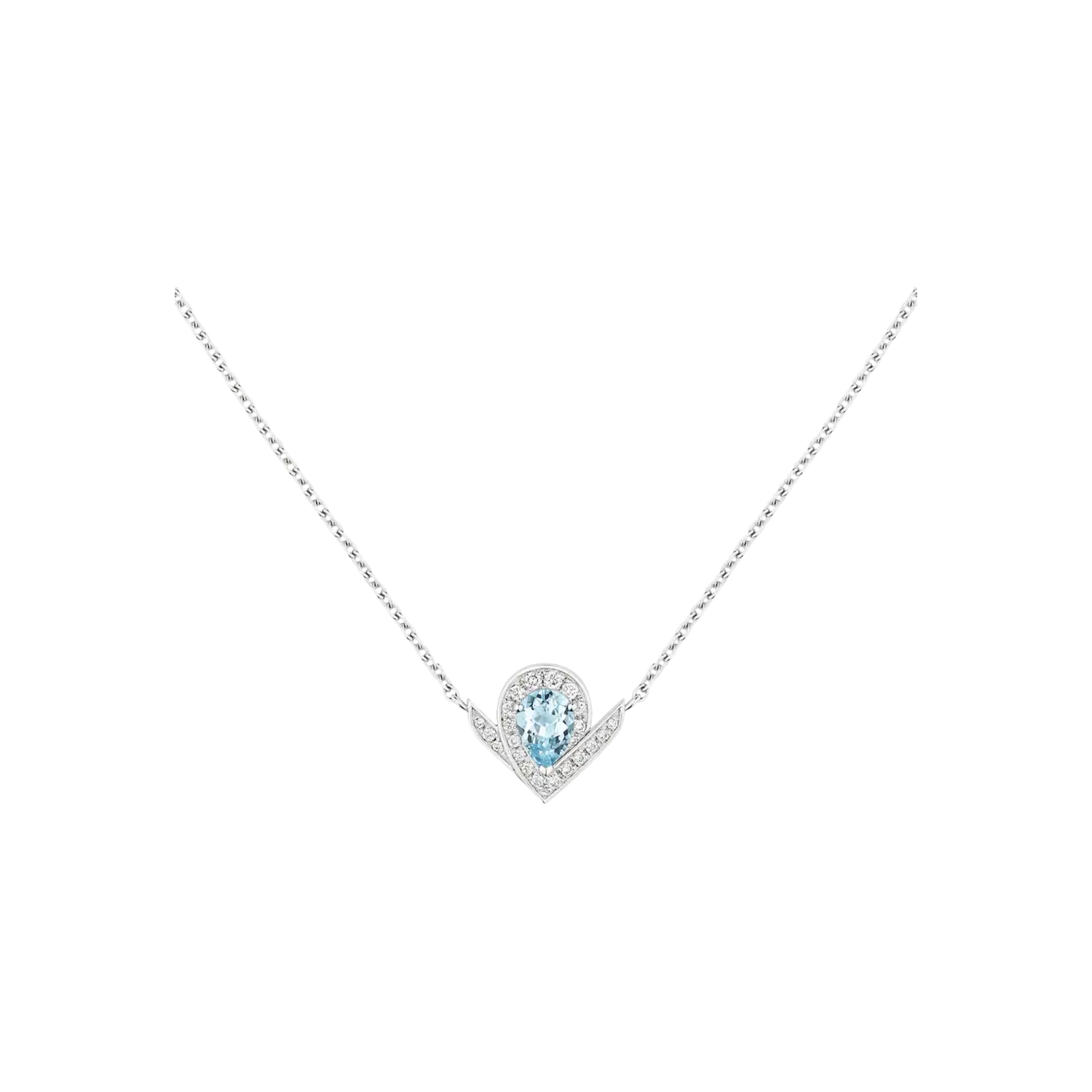 

Колье Chaumet Joséphine aigrette из белого золота с бриллиантами и аквамаринами
