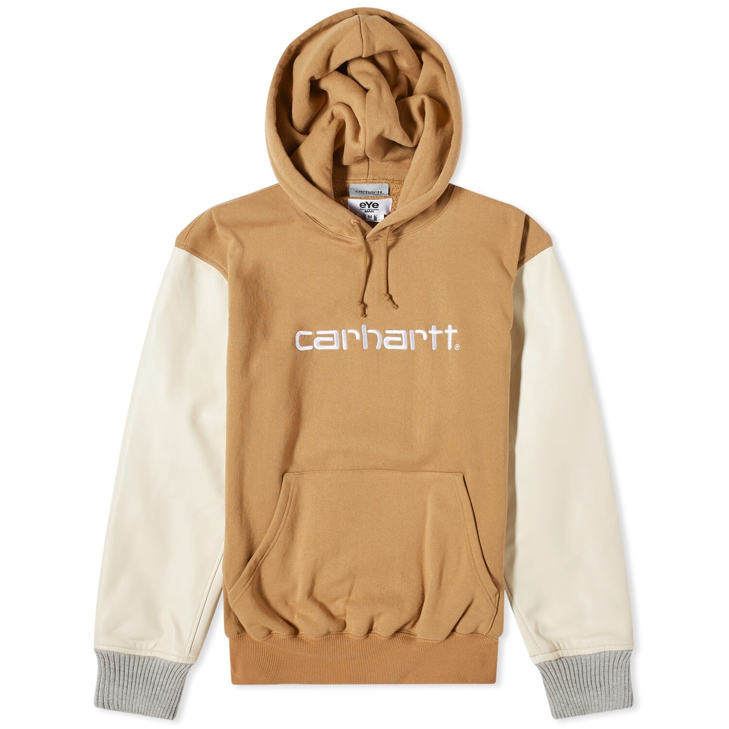 

Худи Junya Watanabe Man X Carhartt Wip Contrast Sleeve Hoodie, цвет Beige & Vream