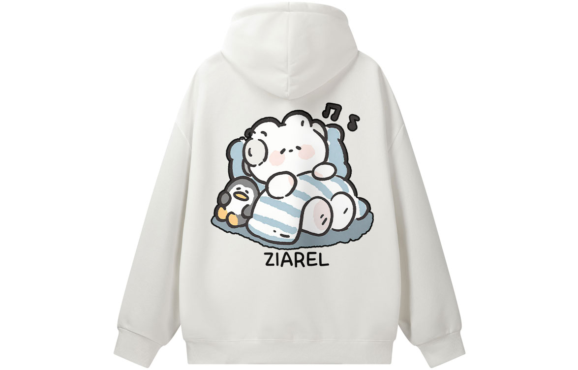 

Толстовка Unisex Hooded Moderate Heavyweight ZIAREL, белый[right]