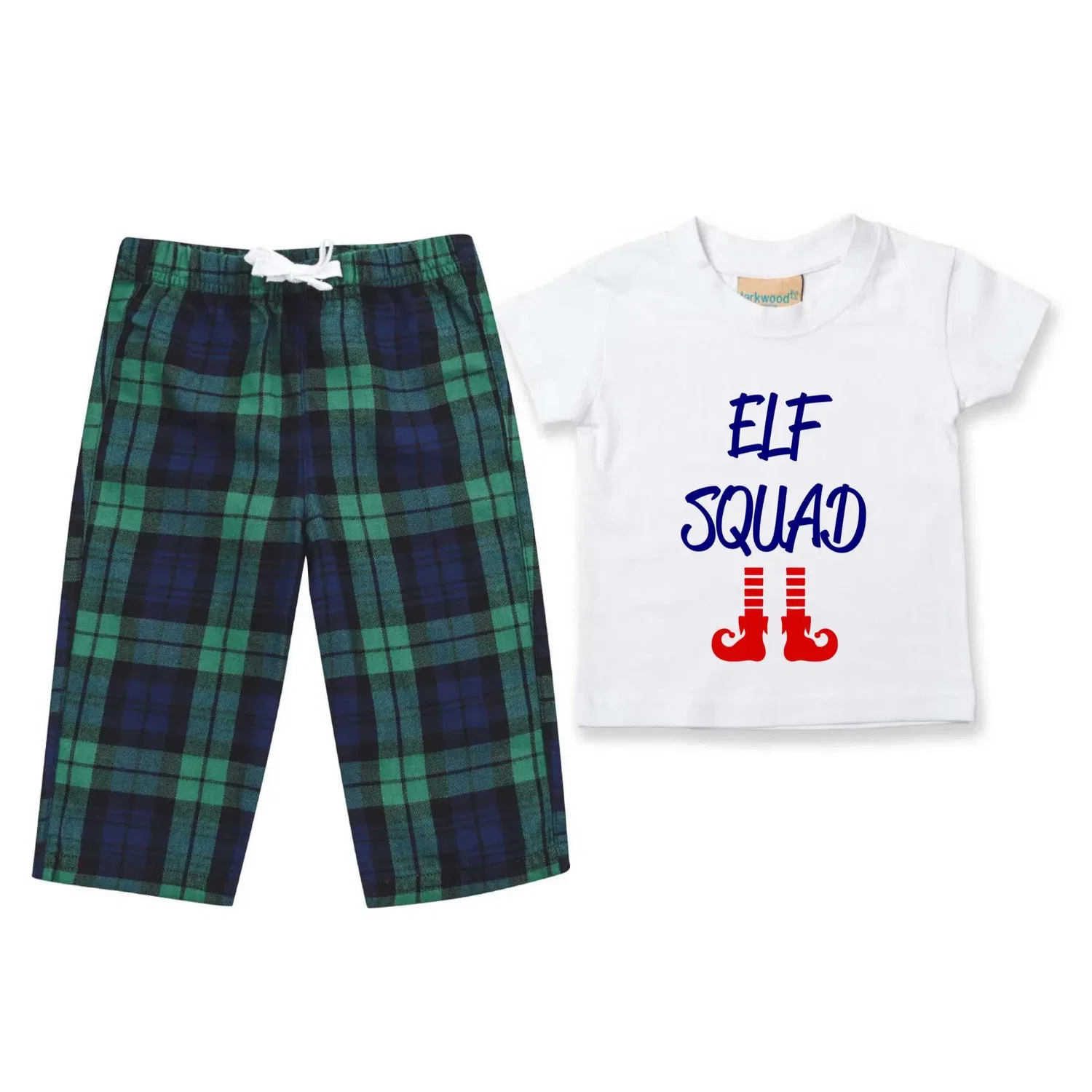 Пижамы детские Elf Squad Christmas от 60 Second Makeover, зеленый