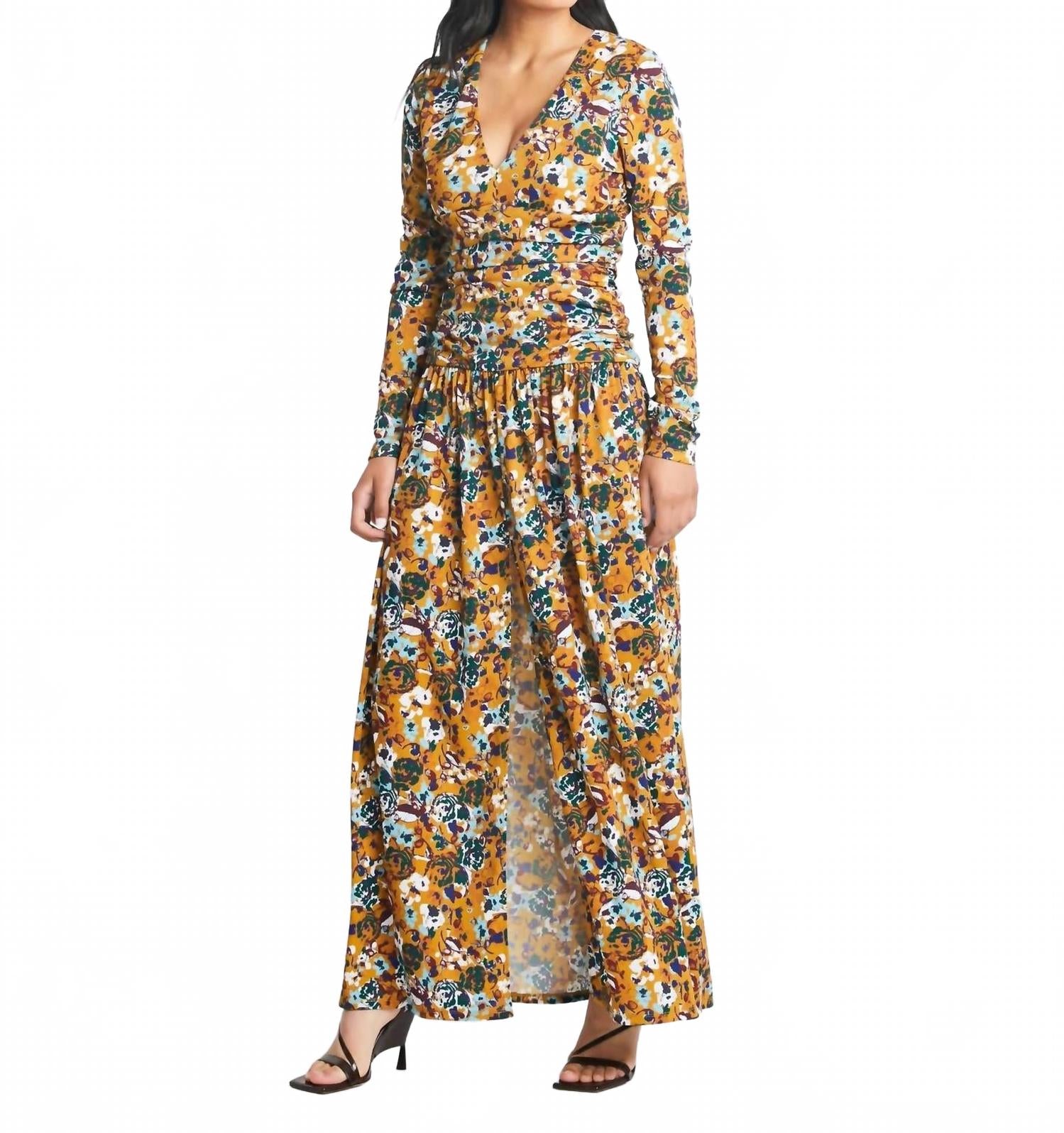 

Платье макси Ciara в цвете куркума Tanya Taylor, Turmeric