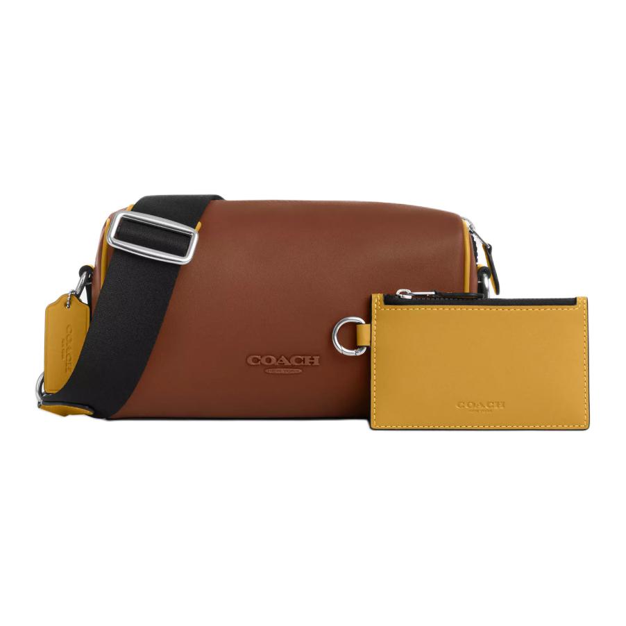 

Сумка через плечо из гладкой телячьей кожи, кроссбоди мужская седло COACH