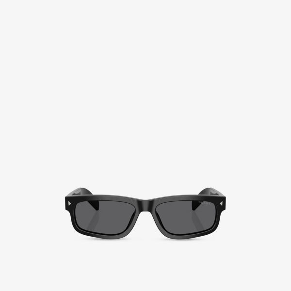 

Солнцезащитные очки Prada Pr b11s с прямоугольной оправой из ацетата, черный
