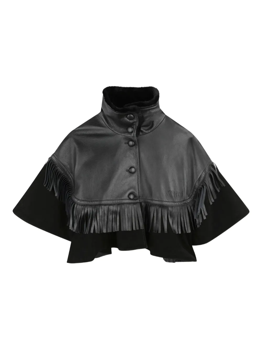 

Кейп с бахромой Chloé Kids, черный
