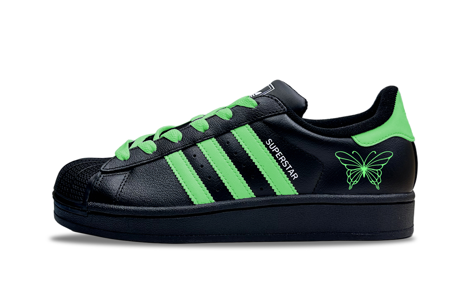 

Adidas Originals Superstar 2 устойчивые к истиранию низкие детские скейтбординг кроссовки black green для подростков